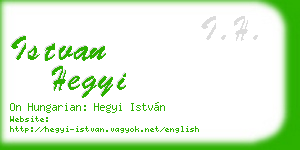 istvan hegyi business card
